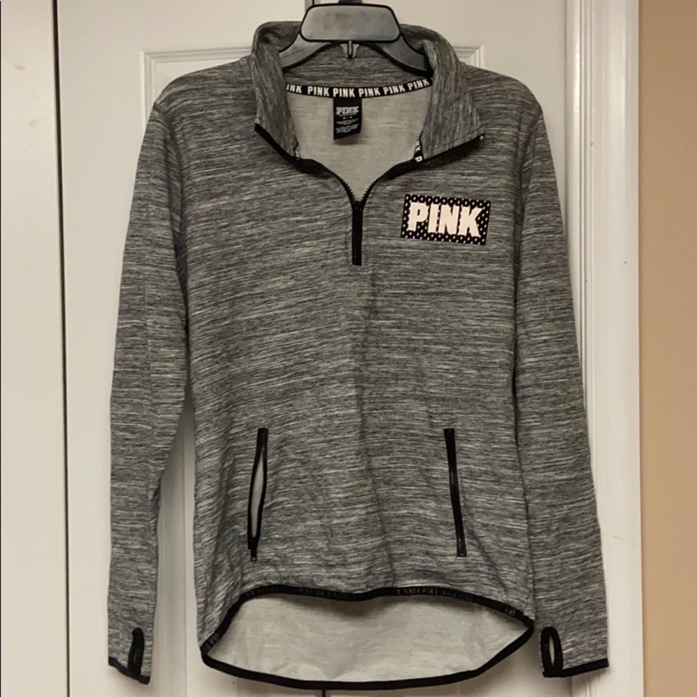 Pink 1/4 zip sweatshirt